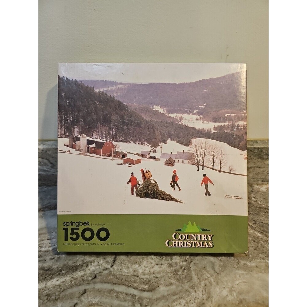 Vintage Country Christmas Jigsaw Puzzle 1500 Piece 29" x 36" Springbok Hallmark